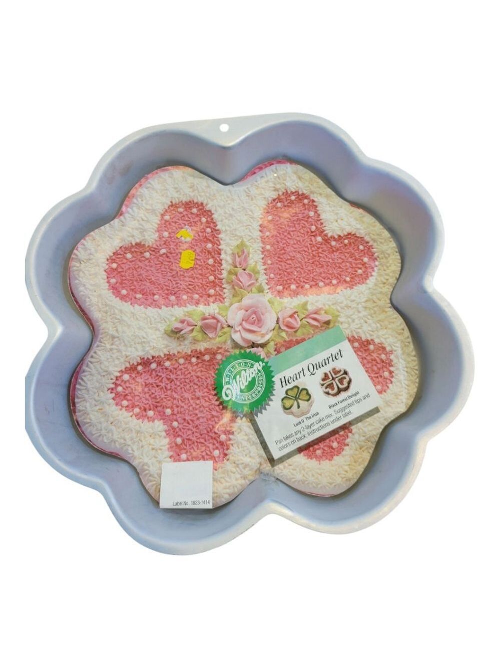 Wilton Vintage Heart Quartet Cake Pan | Light Grey | Bakeware